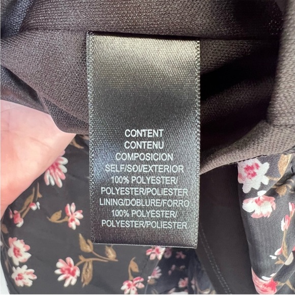 WAYF long sleeve tiered  babydoll dress black pink floral size XL new with tags - Picture 10 of 11